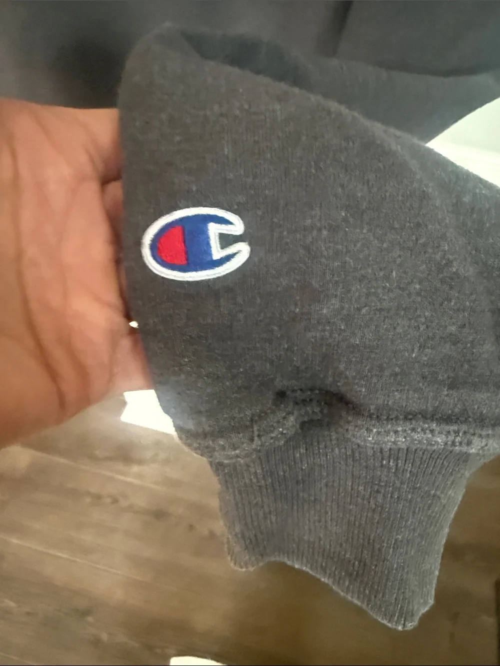 Champion Men's Fleece Crewneck Sweatshirt - Charcoal Small